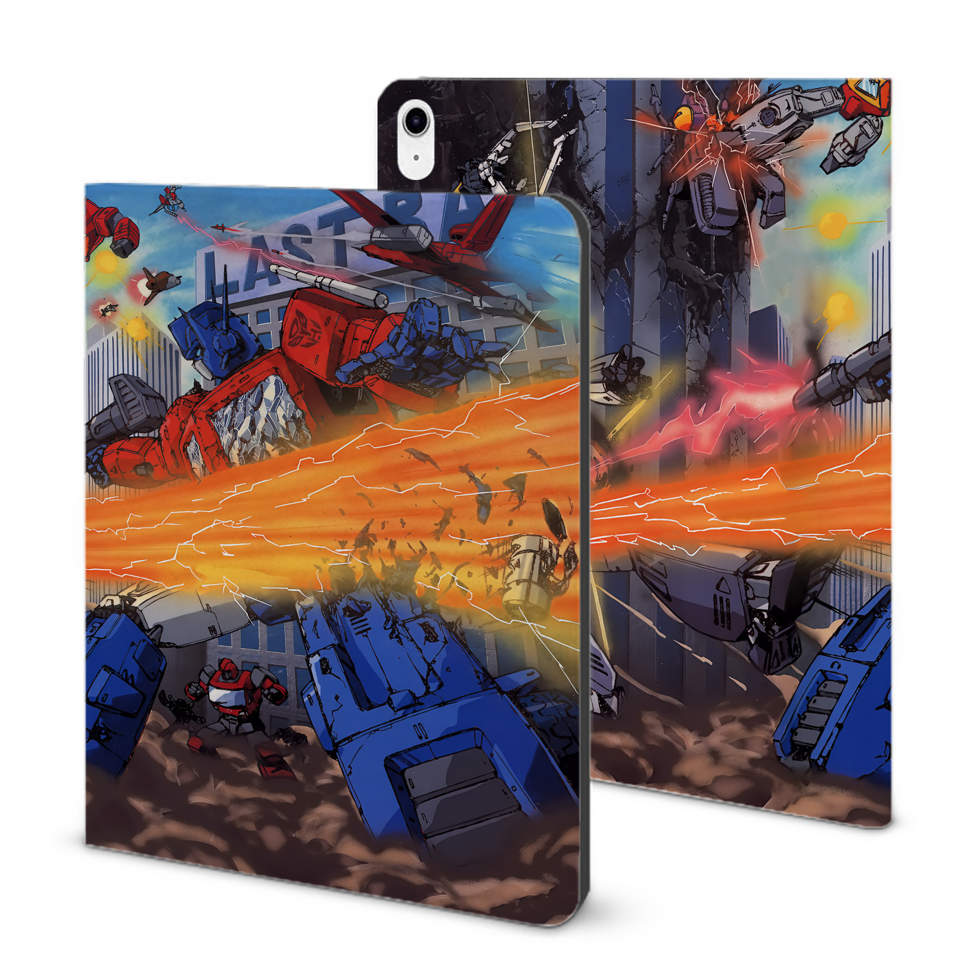 （画像用） Transformers トランスフォーマー IPad ケース ブック型 PUレザー TPU 耐衝撃 軽量 薄型 ペン収納なし 全面保護 IPad 各モデル対応